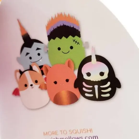 Squishmallow Tangie Vampire Bat 12” Halloween Orange Bat Plush Foil Belly Fangs